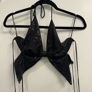 Zara butterfly sparkling top